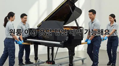 원룸 이사 용달, 당일 예약 가능해요?